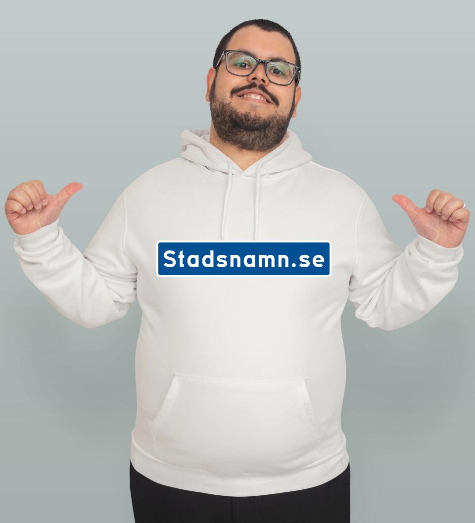 Hoodie med vägskylt