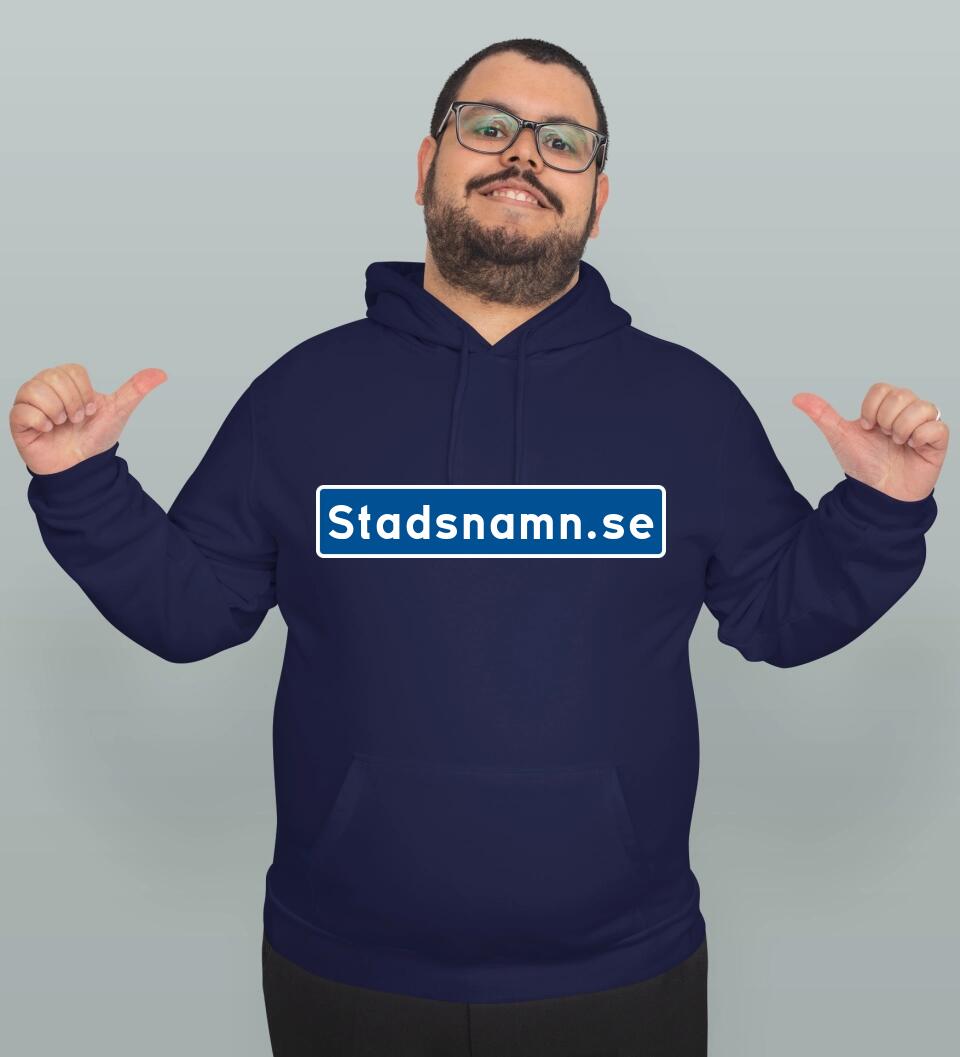 Hoodie med vägskylt