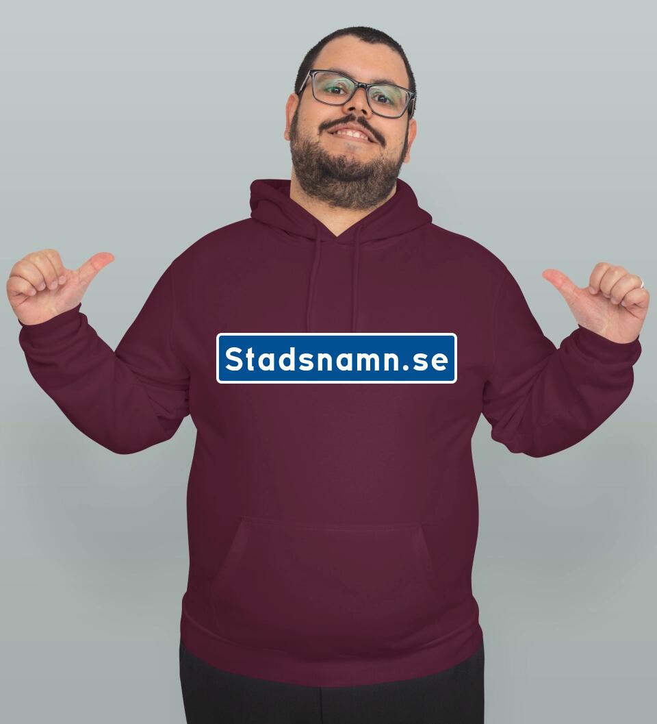 Hoodie med vägskylt