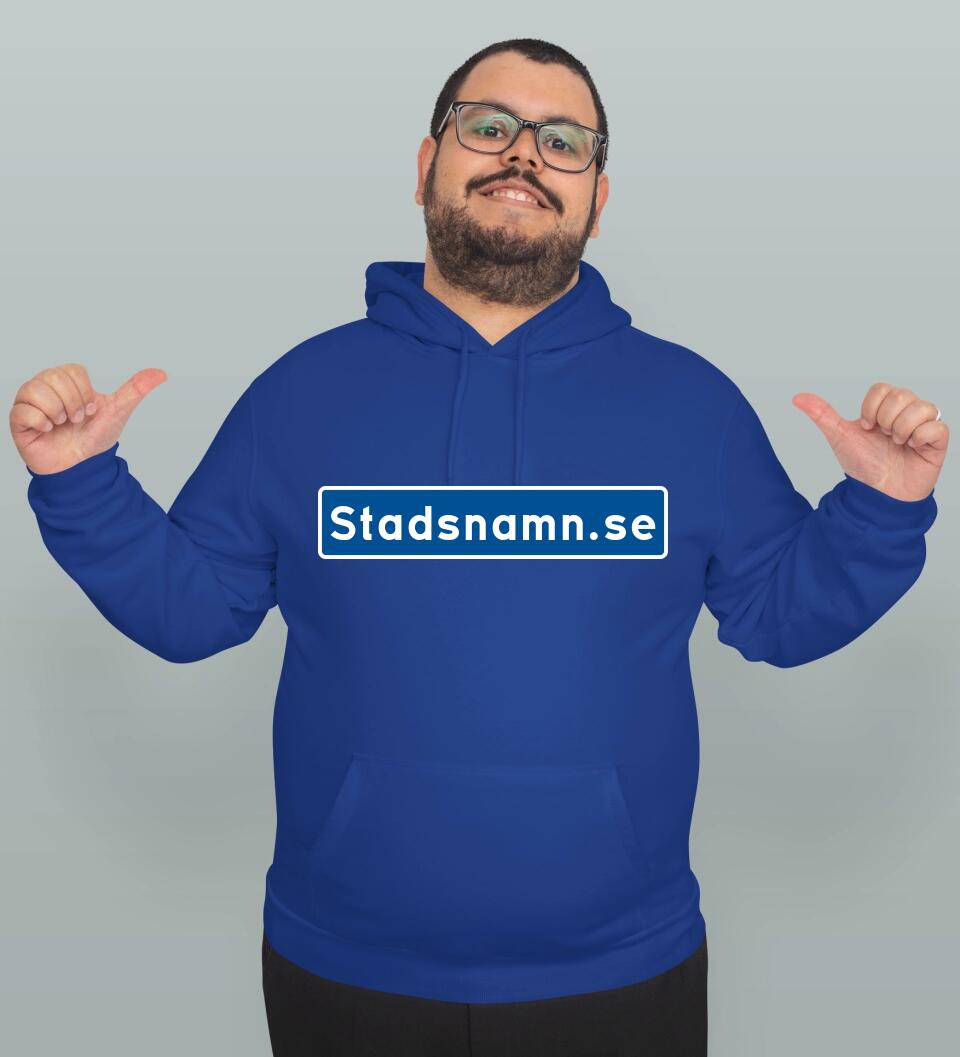 Hoodie med vägskylt