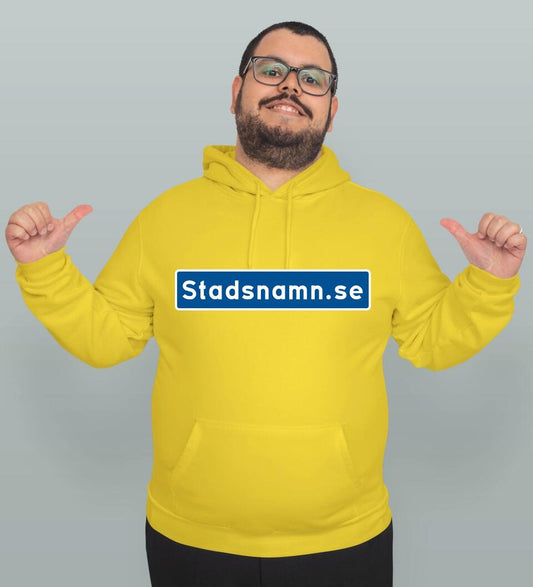 Hoodie med vägskylt